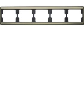 Arsys Ramka 5-krotna pozioma, jasny brąz, metal Berker 13940001