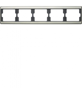 Arsys Ramka 5-krotna pozioma, stal szlachetna nierdzewna Berker 13940004