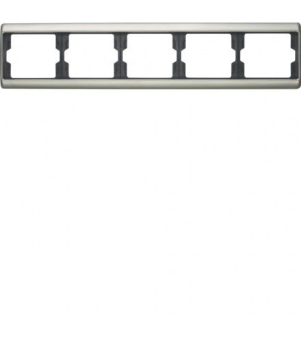 Arsys Ramka 5-krotna pozioma, stal szlachetna nierdzewna Berker 13940004