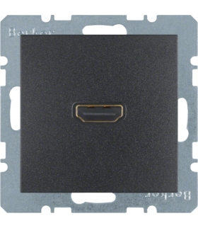 B.x Gniazdo HDMI z przyłączem 90°, antracyt, mat Berker 3315431606