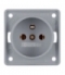 Integro Flow Gniazdo z uziemieniem, szary, mat Berker 961852506