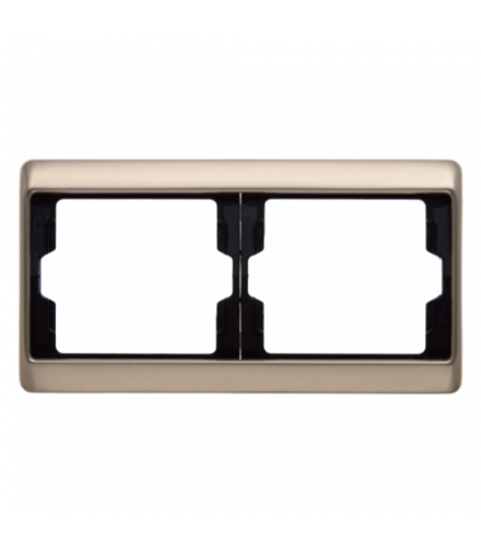 Arsys Ramka 2-krotna pozioma, jasny brąz, metal Berker 13640001
