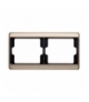 Arsys Ramka 2-krotna pozioma, jasny brąz, metal Berker 13640001