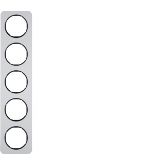 R.1 Ramka 5-krotna, alu/czarny Berker 10152184