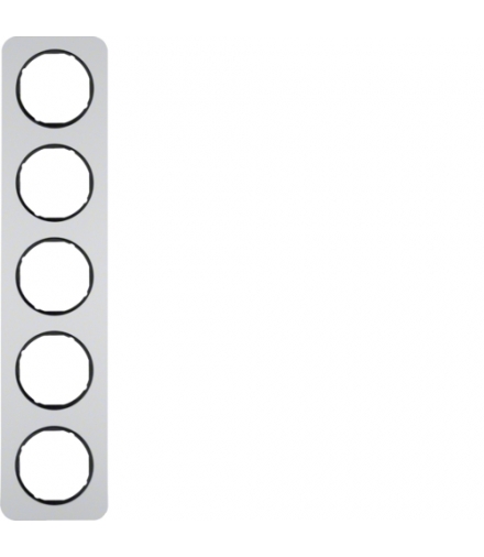 R.1 Ramka 5-krotna, alu/czarny Berker 10152184