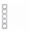 R.1 Ramka 5-krotna, alu/czarny Berker 10152184