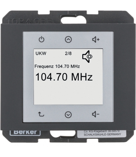 K.1 Radio Touch, antracyt mat Berker 28847006