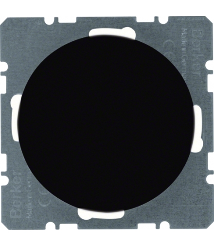 R.1/R.3 Zaślepka z płytką czołową czarny, połysk Berker 10092045