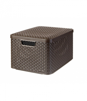 Koszyk z pokrywą Curver Rattan Style L ciemny brąz Curver CEN-45900