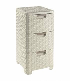 Regał z 3 szufladami Curver Style kremowy Curver CEN-50285