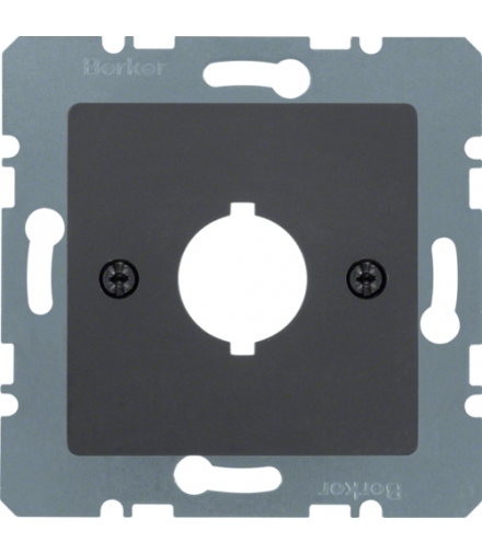 B.Kwadrat/K.1 Płytka czołowa z otworem Ø 18,8 mm do gniazda wyrównania potencjału pojedycznego, antracyt, mat Berker 14311606