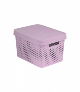 Pojemnik ażurowy z przykrywką Infinity 17L różowy Curver CEN-46858