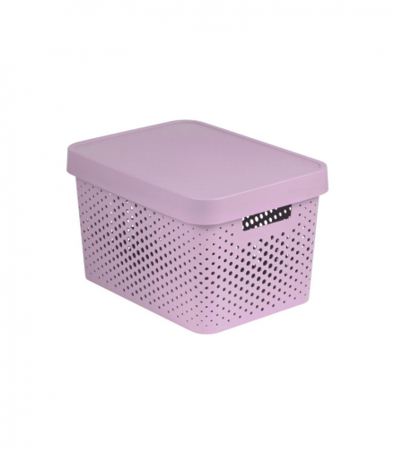 Pojemnik ażurowy z przykrywką Infinity 17L różowy Curver CEN-46858