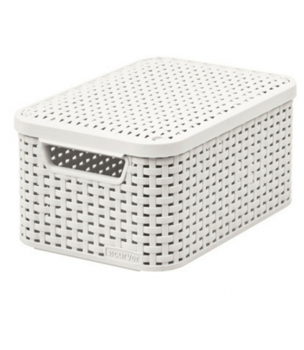 Koszyk z pokrywą Curver Rattan Style M kremowy Curver CEN-46818