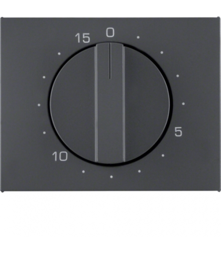 K.1 Płytka czołowa z pokrętłem do mechanicznego łącznika czasowego 0-15 min, antracyt mat, lakierowany Berker 16347106