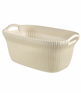 Kosz na pranie, do magla KNIT 40L kremowy Curver CEN-86167