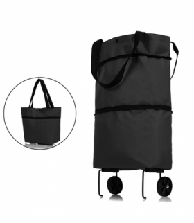 Składana torba na kółkach black ATL AG392B