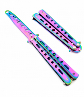 Nóż motylkowy treningowy rainbow ATL AG530A