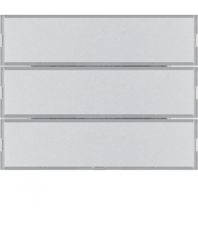 KNX e/s K.x Przycisk 3-kr z polem opis., diod. LED RGB i czuj. temp., alu