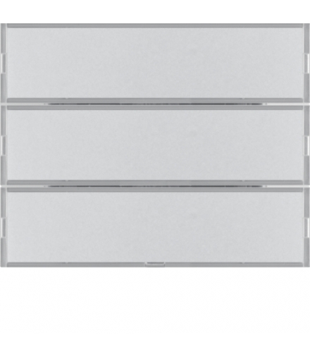 KNX e/s K.x Przycisk 3-kr z polem opis., diod. LED RGB i czuj. temp., alu