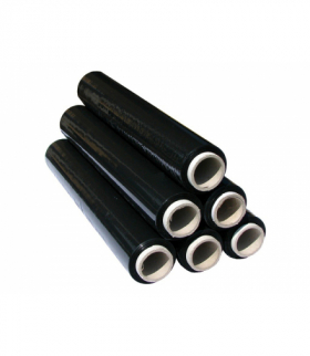 Folia stretch czarna 1,40kg 500mm szerokość-50cm. grubośc-23um. długość-130m Blow 9522