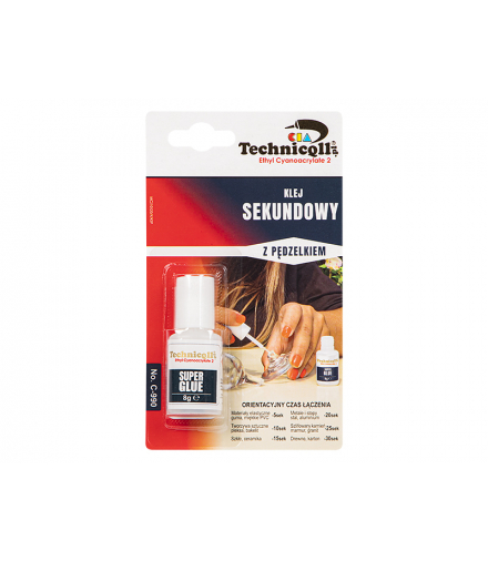 Klej sekundowy (z pędzelkiem) 8g technicqll Blow 91-468
