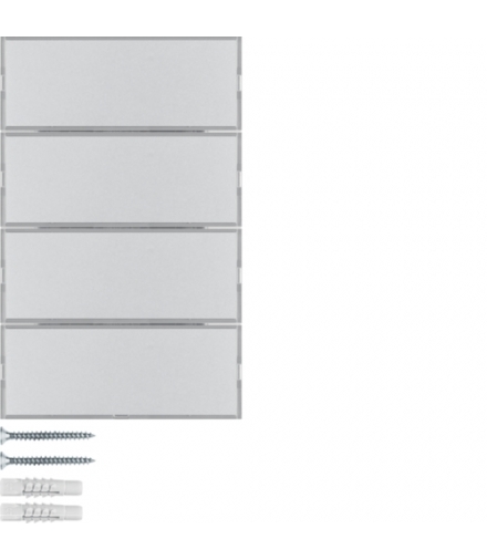 KNX e/s K.x Przycisk 4-kr z polem opis., diod. LED RGB i czuj. temp., alu