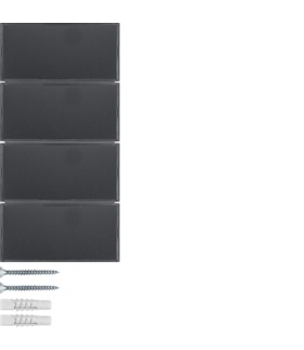 KNX e/s B.x Przycisk 4-kr z p. opis., diod. LED RGB i czuj. temp., ant. i alu