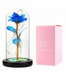 Wieczna róża w szkle led blue ATL AG776B