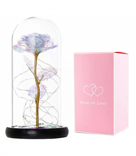 Wieczna róża w szkle led white ATL AG776C