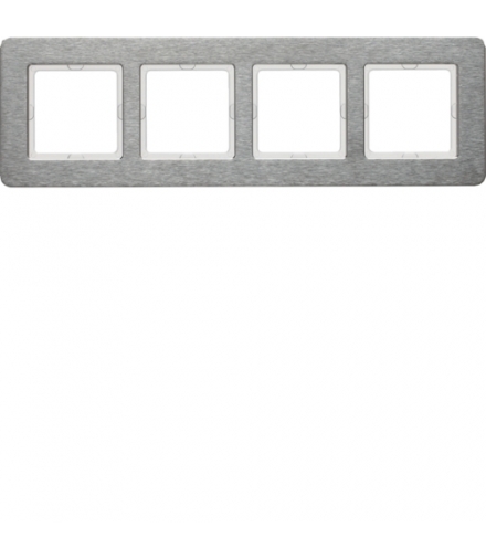 Q.7 Ramka 4-krotna pozioma, stal szlachetna Berker 10246083