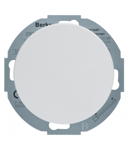 R.classic Ściemniacz uniwersalny z płynną regulacją i płytką czołową, biały Berker 28342089