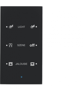 KNX TS Sensor dotykowy 3-krotny konfigurowalny, szkło, czarne