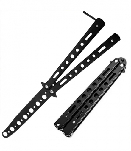 Nóż motylkowy treningowy czarny ATL AG530D