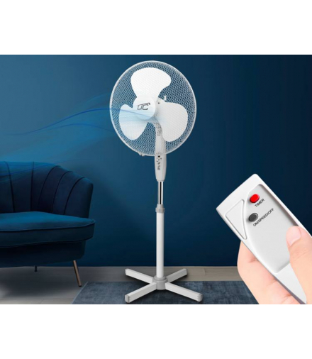 Wentylator stojący LTC 16 50W 3 tryby sterowany pilotem, biały HQ LXWT06B
