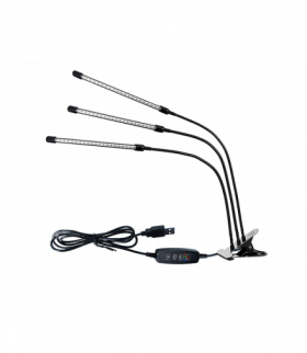 Lampa stojąca do uprawy roślin z klipsem potrójna Blow 71-301