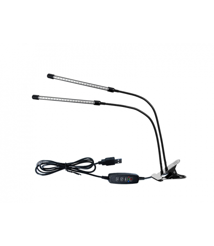 Lampa stojąca do uprawy roślin z klipsem podwójna Blow 71-300