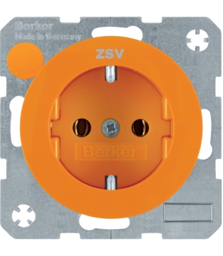 R.1/R.3 Gniazdo SCHUKO z nadrukiem pomarańczowy, połysk Berker 47432007