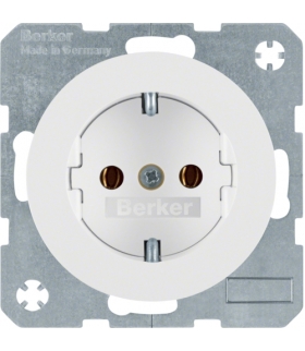 R.1/R.3 Gniazdo SCHUKO, samozaciski, biały, połysk Berker 47432089