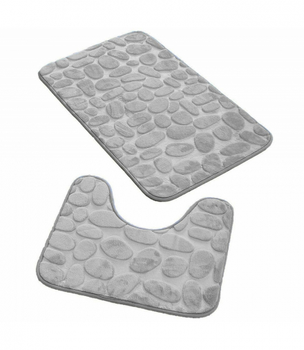 Dywanik łazienkowy 2el. szary ATL AG491C