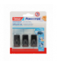 Haczyki samoprzylepne powerstrips 3 szt. prostokątne, małe, czarne Tesa H5827800