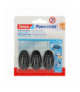 Haczyki samoprzylepne powerstrips 3 szt. owalne, małe, czarne Tesa H5827500