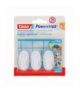 Haczyki samoprzylepne powerstrips 3 szt. owalne, małe, białe Tesa H5753300