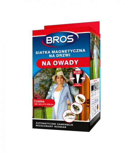 Siatka magnetyczna na drzwi Bros 160x220, czarna Bros CEN-67195