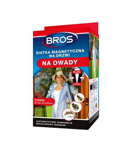 Siatka magnetyczna na drzwi Bros 100x220, czarna Bros CEN-67193