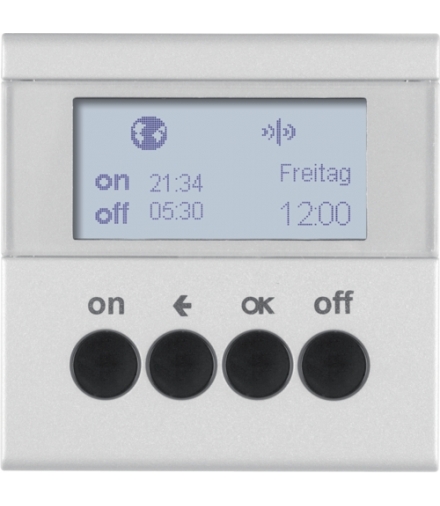 B.Kwadrat/B.7 KNX RF quicklink Łącznik czas. ster. żaluzj. i mech. zas., alu mat