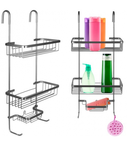 Półka prysznicowa zawieszana, srebrna MALATEC 00016721