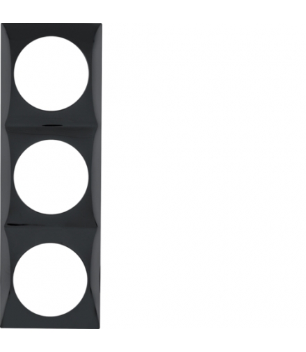 Integro Flow Ramka 3-krotna, czarny, połysk Berker 918192510