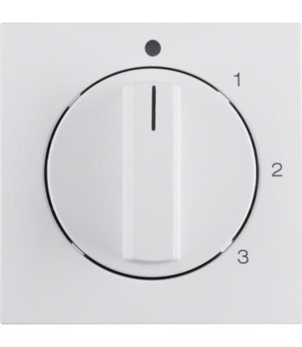 S.1/B.3/B.7 Płytka czołowa z pokrętłem do łącznika 3-pozycyjnego z pozycją zerową biały Berker 10961909