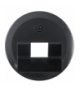 Serie 1930/Glas Płytka czołowa do gniazda przyłączeniowego UAE 1-kr komputerowego i telefonicznego, czarny Berker 140701